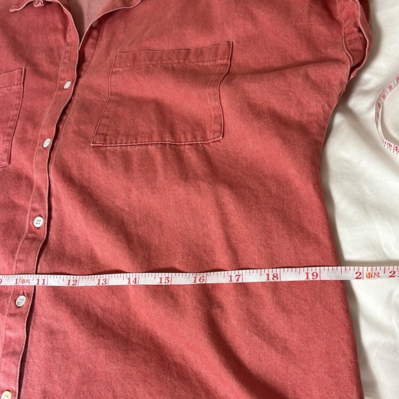 Zilcremo Nantucket Red button down shirt dress 2XL cap sleeve very cute casual - Picture 5 of 8
